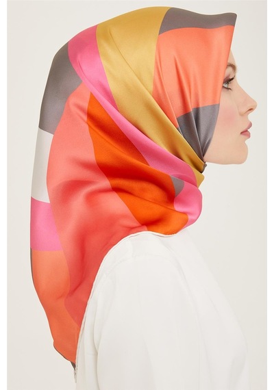 Armine Twill İpek Eşarp 24ya9148 55 - Desenli