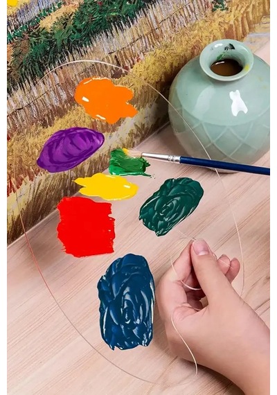 Şeffaf Pleksi Resim Boya Paleti 20x30 Cm -yağlı Boya Paleti Guaj Akrilik Boyama Paleti