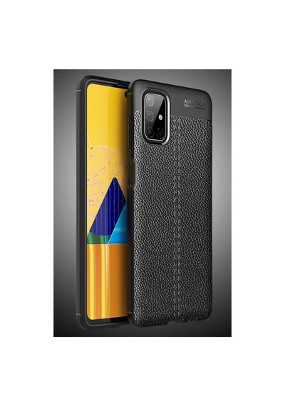 Samsung Galaxy Uyumlu M51 Kılıf Auto Focus Kapak - Siyah Bz8683140005467