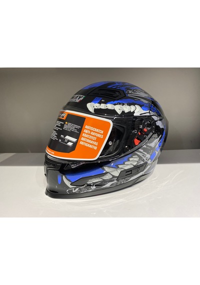Sway Kask B-503 (817) Güşeş Vizörlü Croco Mavi