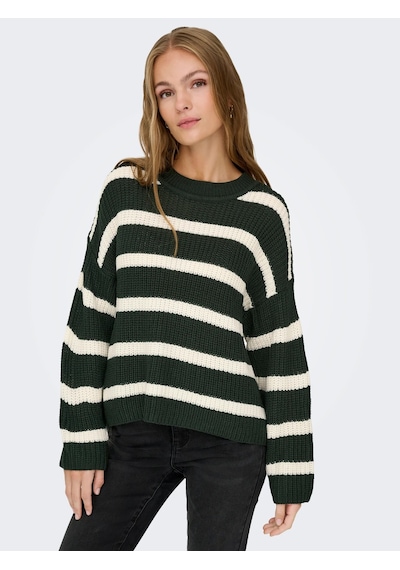 Jdy Jdyjusty L/s Stripe Pullover Kadın Kazak 15264902 Yeşil