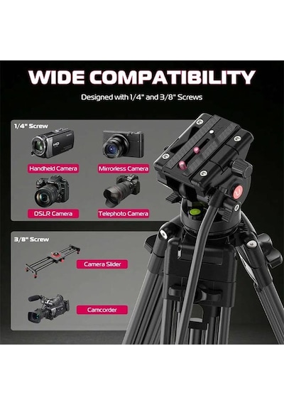 Ulanzi Mt-81 Alüminyum 360 Ball Head Kafa Video Tripod