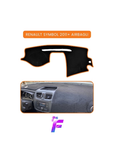 Renault Symbol Aırbaglı 2012-2020 Torpido Örtüsü Güneşten Korur Kolay Montaj Tam Uyum A70 Torpido Halısı