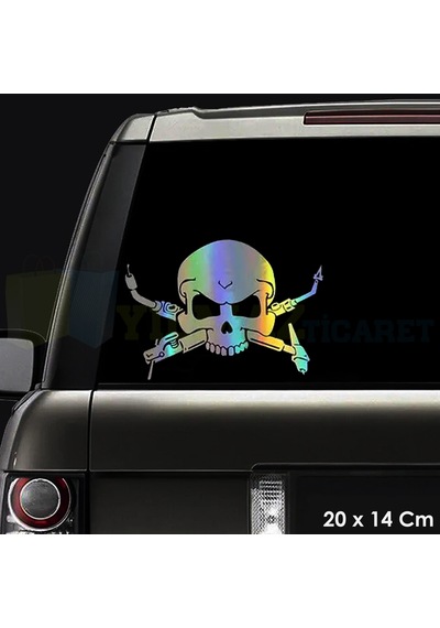Kuru Kafa Hologram Oto Sticker Motosiklet Araba Yapıştırma Etiket