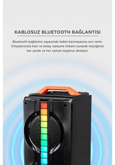 Premium Taşınabilir Aksesuar Ses Bluetooth Hoparlör Mikrofonlu Speaker Kts-1790