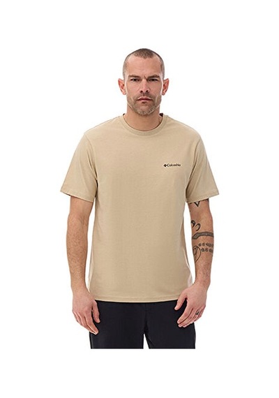 Columbia M İlluminated Brand Ss Tee Erkek Günlük Tişört 9121061271 Krem