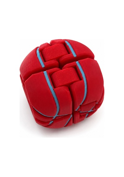 Top Temalı Sonsuzluk Küpü Bordo 40x40mm