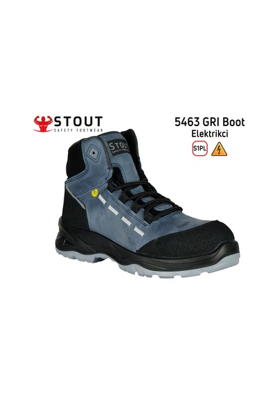 Stout İş Ayakkabısı Kompozit Burunlu Epl 5463 S3 Gri - 47
