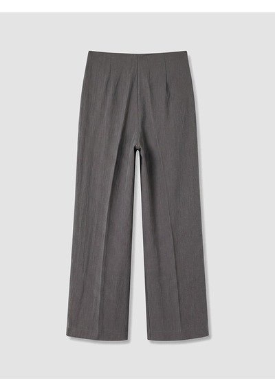Lcw Modest Antrasit Loose Fit Kadın Pileli Kumaş Pantolon