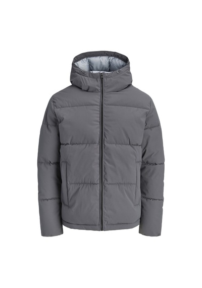 Jack & Jones Büyük Beden Ayarlanabilir Bagcikli Kapüsonlu Puffer Ceket - Galaxy - 12303958 Asphalt