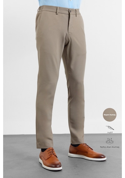 İmza Vizon Yan Cep Örme Slim Fit Esnek Jogger Pantolon 1003260173