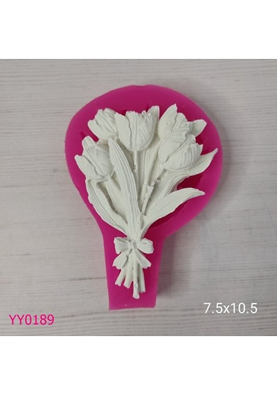 Yy0189 Lale Uzun Yapraklı Fiyonklu Silikon Kalıp