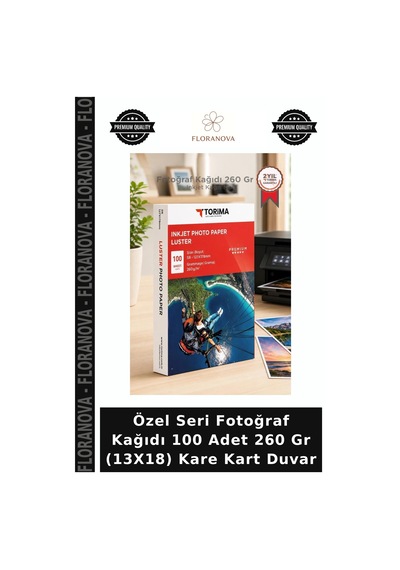 Özel Seri Fotoğraf Kağıdı 100 Adet 260 Gr 13x18 Kare Kart Duvar
