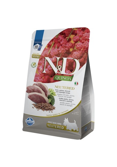 Tr N&d 2.5 Kg Quinoa Tahılsız Ördek, Brokoli & Kuşkonmaz Kısırlaştırılmış Yetişkin Mini