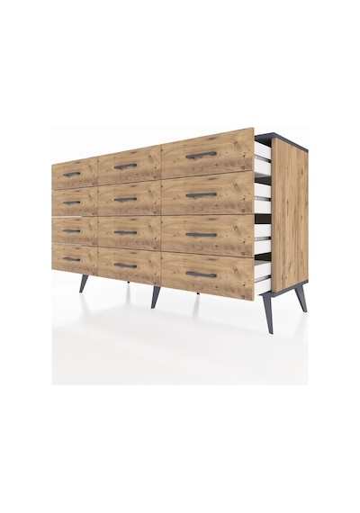 Kronos Konsol 12 Çekmeceli 132x59x83 Çam-antrasit/çam Antrasit/çam Kronos Konsol 12 Çekmeceli 132x59x83 Çam-antrasit/çam Antrasit/çam