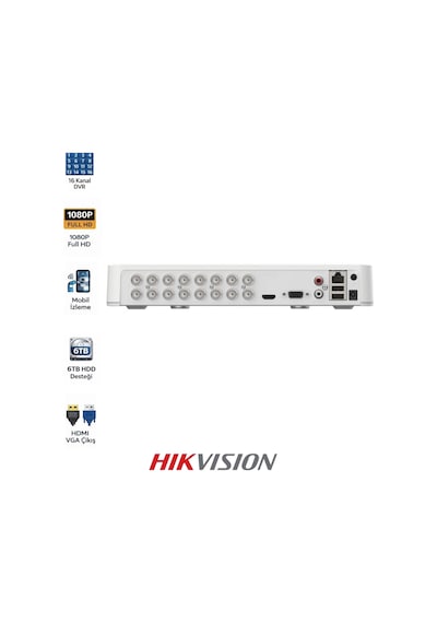 Ds-7116hghı-m1 Mini Dvr 16 Kanal Güvenlik Sistemi Kayıt Cihazı