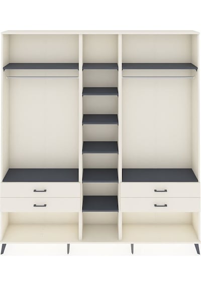 Arges Dolap 10 Raflı 4 Çekmeceli 2 Askılı 220x30x243 Aytaşı-antrasit/aytaşı Antrasıt/aytası Arges Dolap 10 Raflı 4 Çekmeceli 2 Askılı 220x30x243 Aytaşı-antrasit/aytaşı Antrasıt/aytası