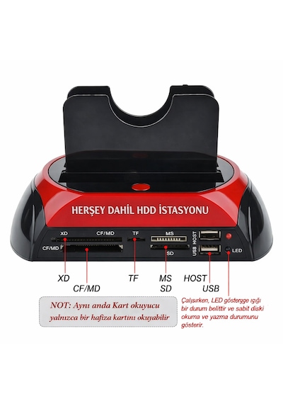 Usb 3.0 Hdd Docking Station 2.5 3.5 Ide Sata Disk Okuyucu Klonlama İstasyonu Harici Disk Yuvası Diğer