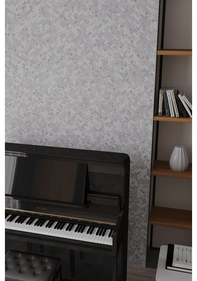 TUQCO Doğaltaş Herringbone Carrara Eskitme Mermer Mozaik