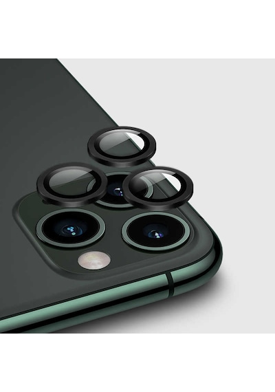 Mobilteam Apple Uyumlu iPhone 12 Pro Cl-01 Kamera Koruyucu-siyah Siyah