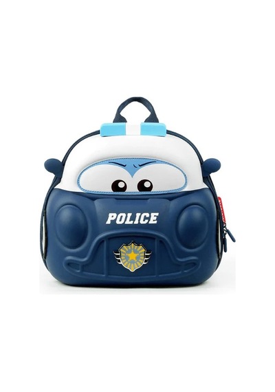 Supercute Car Sırt Çantası Police Işıklı Ve Armalı Lacivert