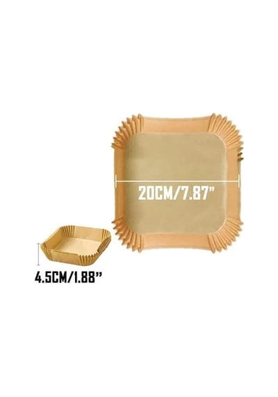 Airfreyer Fritöz Kağıdı Kare Xl / Xxl 50li Ahşap - Şeffaf