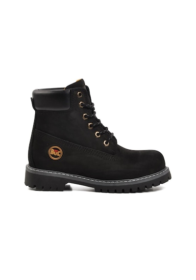 Bulldozer 240602 Siyah Nubuk Hakiki Deri Bağcıklı Unisex Bot 001