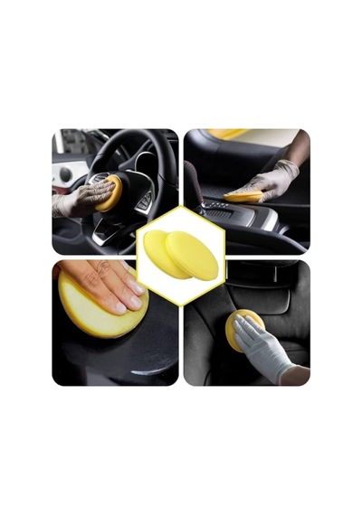 4 Adet Pasta Cila Wax Pedi Süngeri, Araç Temizleme Aplikatörü