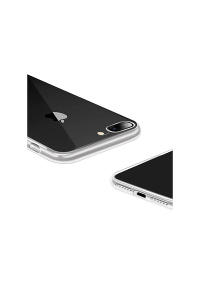 Newface Apple Uyumlu iPhone 8 Plus Kılıf Lüx Şeffaf Silikon Şeffaf