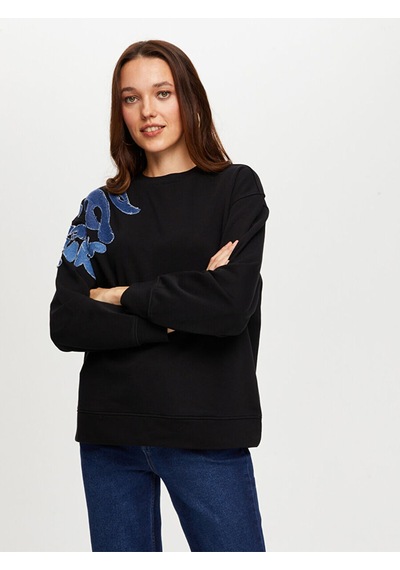 Faik Sönmez Kadın Sweatshirt Uw26swt007 Siyah
