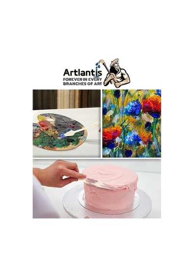 Artlantis Plastik Palet Bıçağı 5 Li Set, Esnek Plastik Spatül 2 Paket