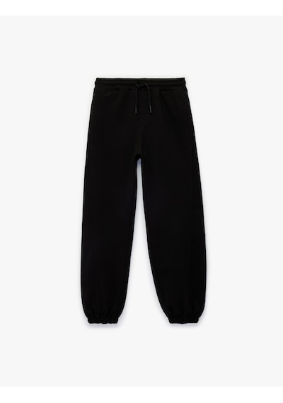 Koton Beli Lastikli Basic Jogger Eşofman Altı Siyah 6skb40098tk Siyah
