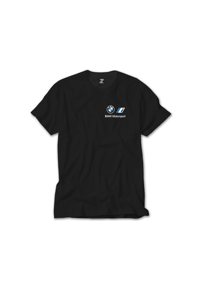 BMW New Logo Motorsports Siyah Tişört Siyah