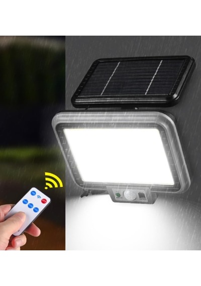 Hs-8021c 144 Led Güneş Enerjili 3 Mod Kumandalı 3.5 Mt Kablolu Kaliteli Sensörlü Solar Sokak Lambası Diğer