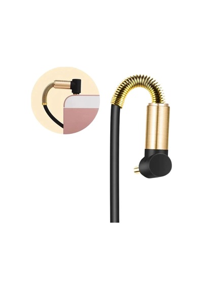 Biishe 3.5mm Aux Kablosu Jak Erkek Erkek L Tipi 1 Metre Ses Aktarım Kablosu
