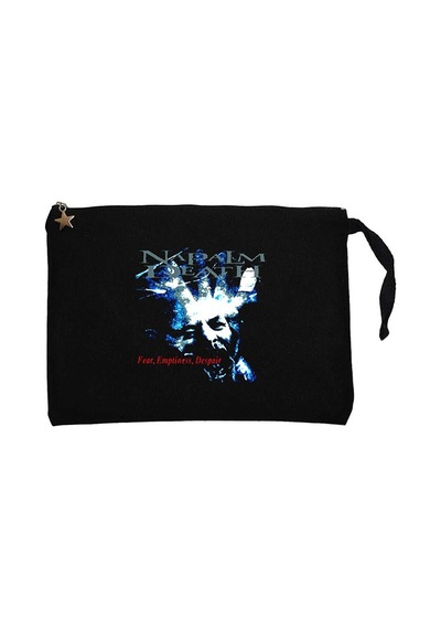 Napalm Death Fear Emptine Siyah Clutch Cüzdan / El Çantası Siyah