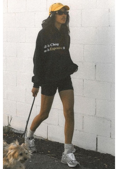Madmext Siyah Baskılı Oversize Kapüşonlu Sweatshirt Mg1573
