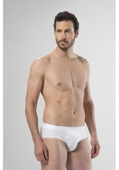 Cacharel 1207 Erkek Slip Ribana - Beyaz Beyaz