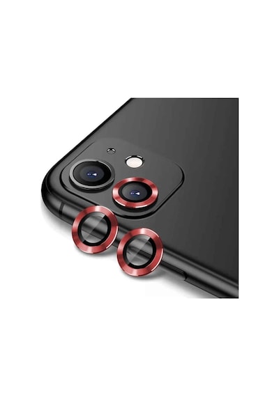 Apple Uyumlu iPhone 12 Mini Zore Cl-12 Premium Safir Parmak İzi Bırakmayan Anti-reflective Kamera Lens Koruyucu Kırmızı