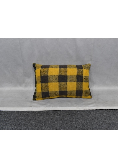 Zehra Abla Halı Yeni El Dokuma Dekoratif Lumbar Kilim Kırlent Yastık Kılıfı 6564 Çok Renkli