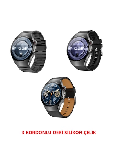 Vwar SK45 Pro V.2 3 Kordonlu 48 MM Kalobee Akıllı Saat (İthalatçı Garantili)
