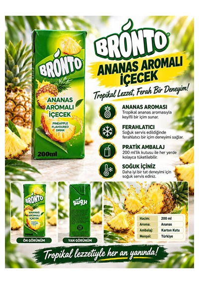 Ananas Aromalı İçecek 200 Ml X 27 Adet Koli