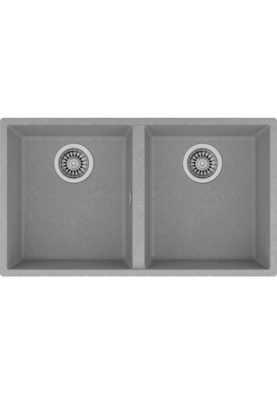 Teka Square 760 Tg Çift Hazneli Tezgahaltı Tegranite Eviye - Stone Grey - 115260025