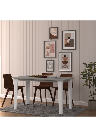 Asra Trend Yemek Masası YM-01 %100 MDF 4-6 Kişilik Mutfak Salon Masası Retro Gri Açık Gri Asra Trend Yemek Masası YM-01 %100 MDF 4-6 Kişilik Mutfak Salon Masası Retro Gri Açık Gri