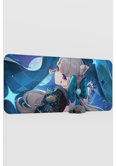 Lynette Genshin Impact Anime Oyuncu V4 - 90x40 Xxl Gaming Mouse Pad Fare Altlığı