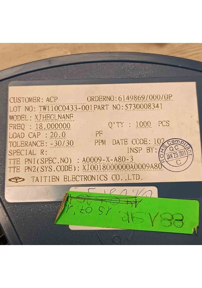 Xj0018000000a0009a80 18mhz Murata Diğer Kristaller 19 Adet