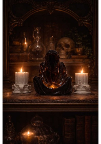 Dekoratif Obje Seti Gölgenin Prensi Biblo, 2 Sütun Mumluk-3 Tealight Mum Gotik Ve Şık Ev Dekoru Siyah - 856667581