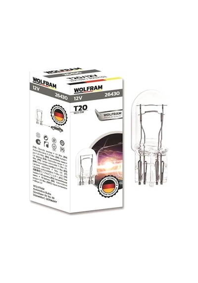 Ampul 12v T20 T20 Jumbo Dipsiz Çiftli 21/5 W3x16q Garantisi Yoktur 1