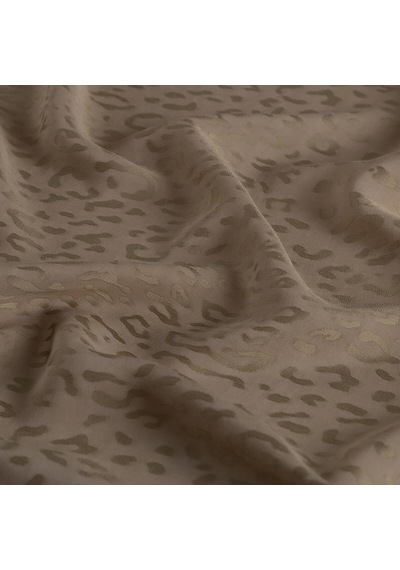 İpekevi Monogram Şal - Leopar Desenli - Vizon Vizon