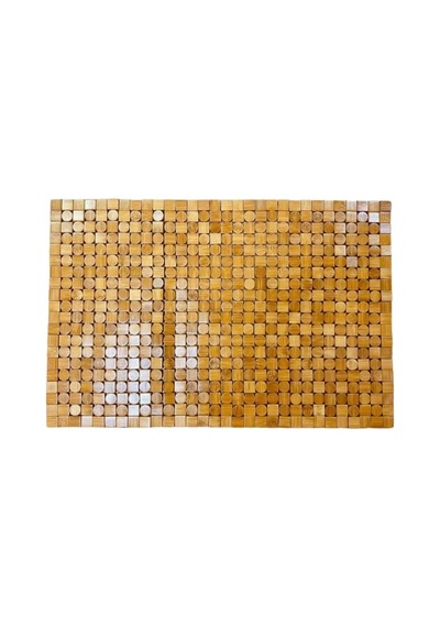 Bambu Banyo Matı, 50x80 Cm, Kaymaz Taban, Doğal Ahşap, Suya Dayanıklı